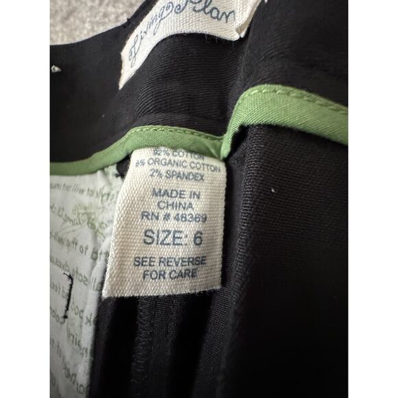 Living Planet Women's Black Chino Pants Eco Cotton Blend Size 6 Inseam New Nwts - Picture 5 of 11